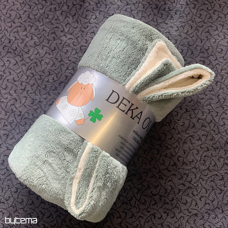 Deka ovečka-ovečka ŠALVIOVÁ ZELENÁ