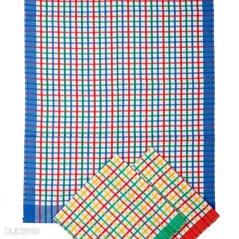 Bavlnené utierky SVETLO ŠEDÉ KÁRO