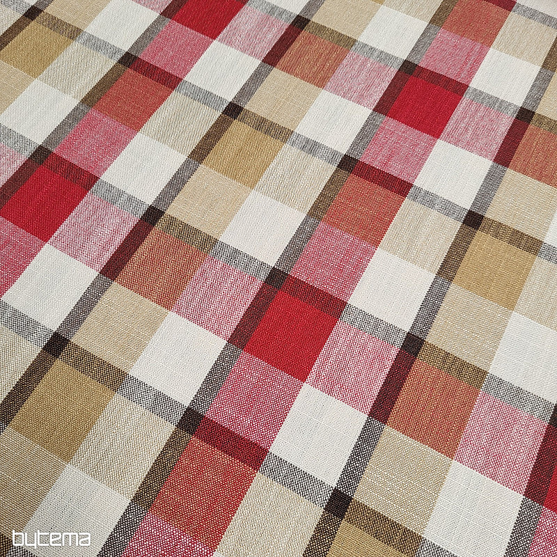 Dekoračná látka ATILA ČERVENÁ