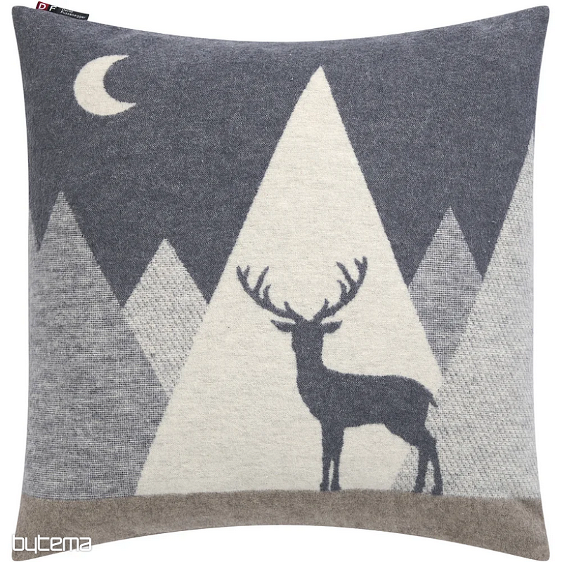 Dekoračný povlak DF JELEN SILVRETTA sivý