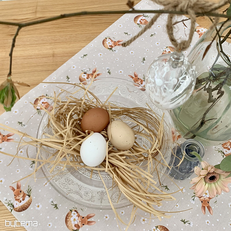 Veľkonočný obrus a šál ZAJAČIK NELA