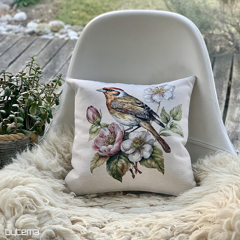 Gobelínový obliečka na vankúš STEHLÍK NA JABLONI