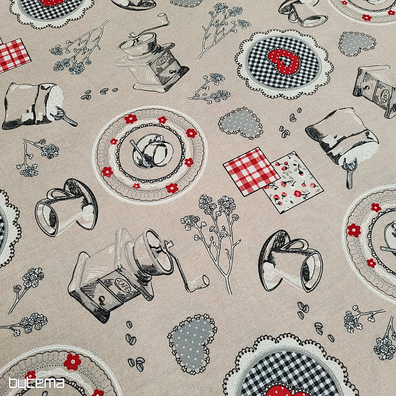 Dekoračná látka VÔNE KÁVY