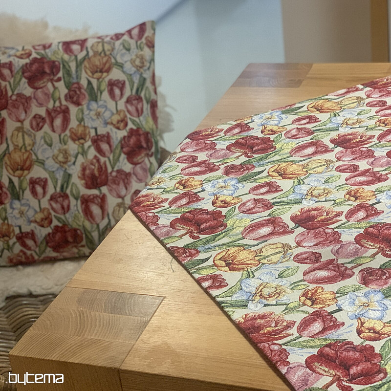 Gobelínový obliečka na vankúš TULIPÁNY NAOMI