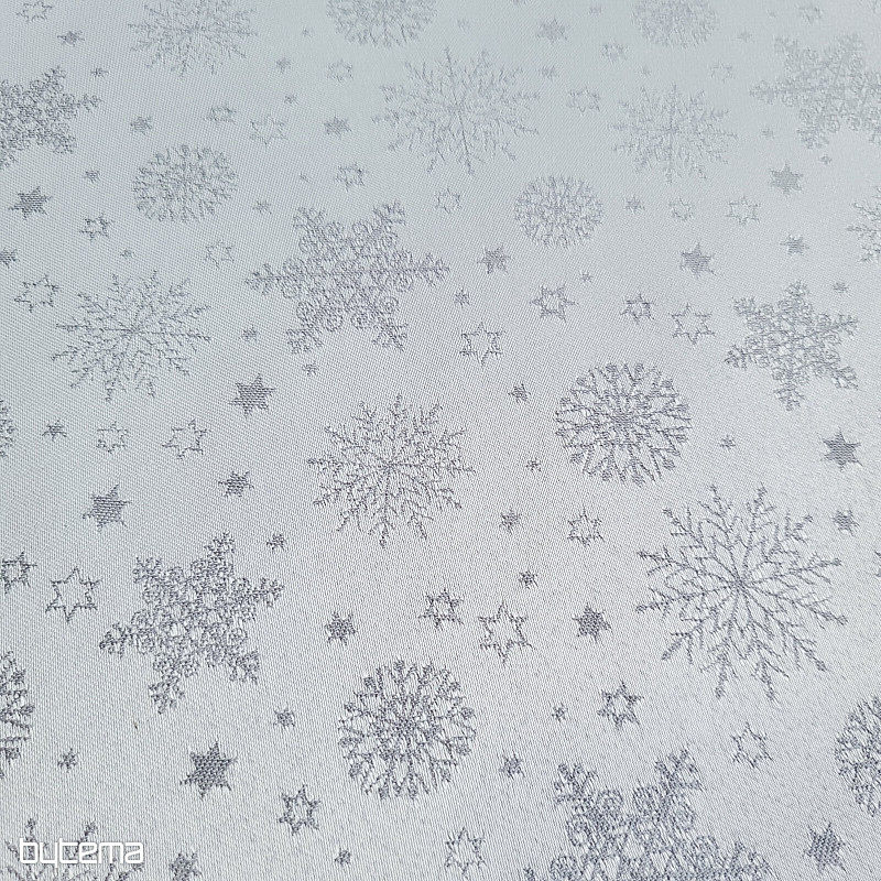 Dekoračná jednofarebná látka VLOČKY MIX SIVÉ