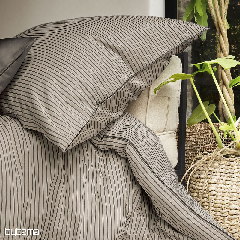 IRISETTE luxusný bavlnený satén TOKIO 8607-80 béžovošedá