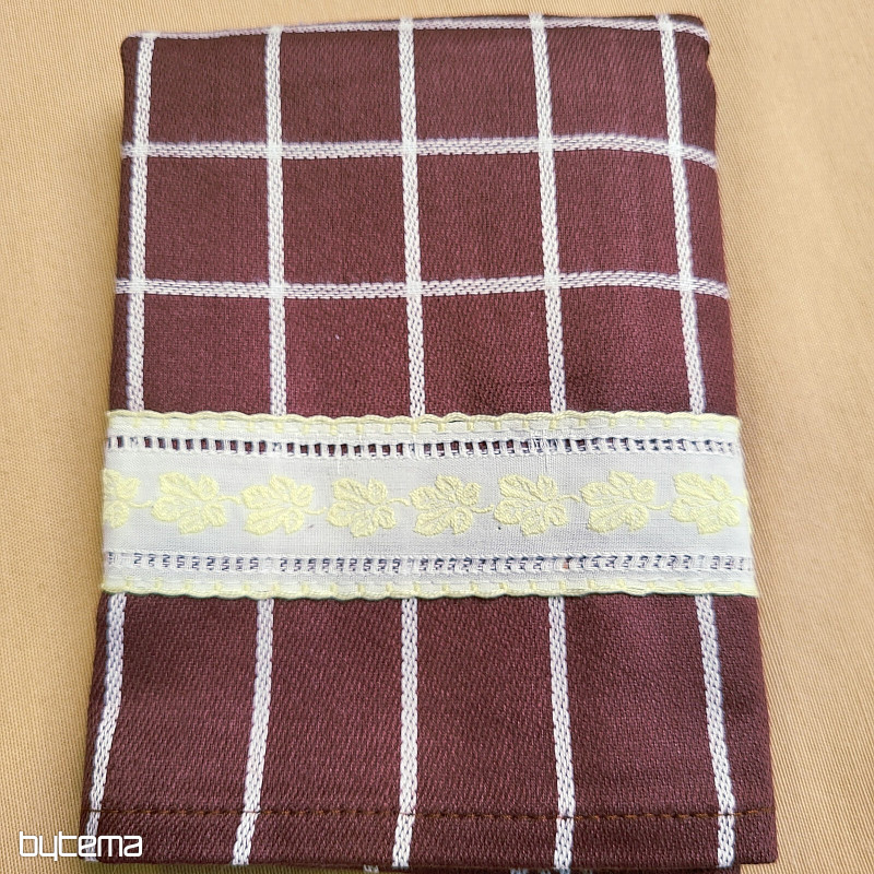 Utierky od BABIČKY HNEDÉ S LISTY