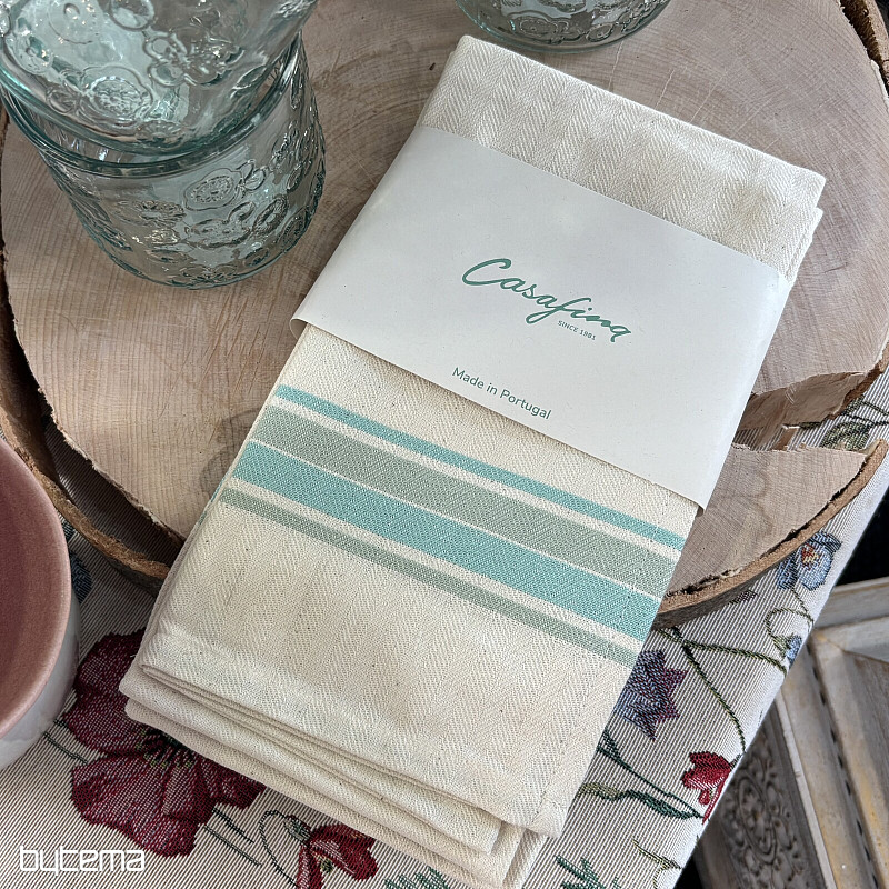 Utierky FRENCH STRIPES AQUA 70x50 2ks