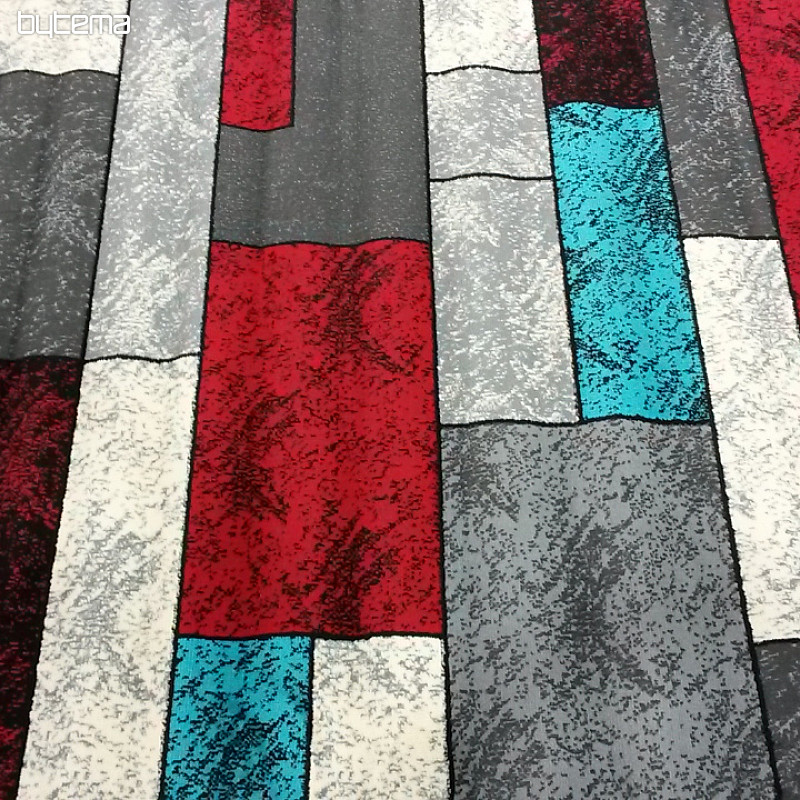 Kusový koberec AMAZON 1 sivý červený