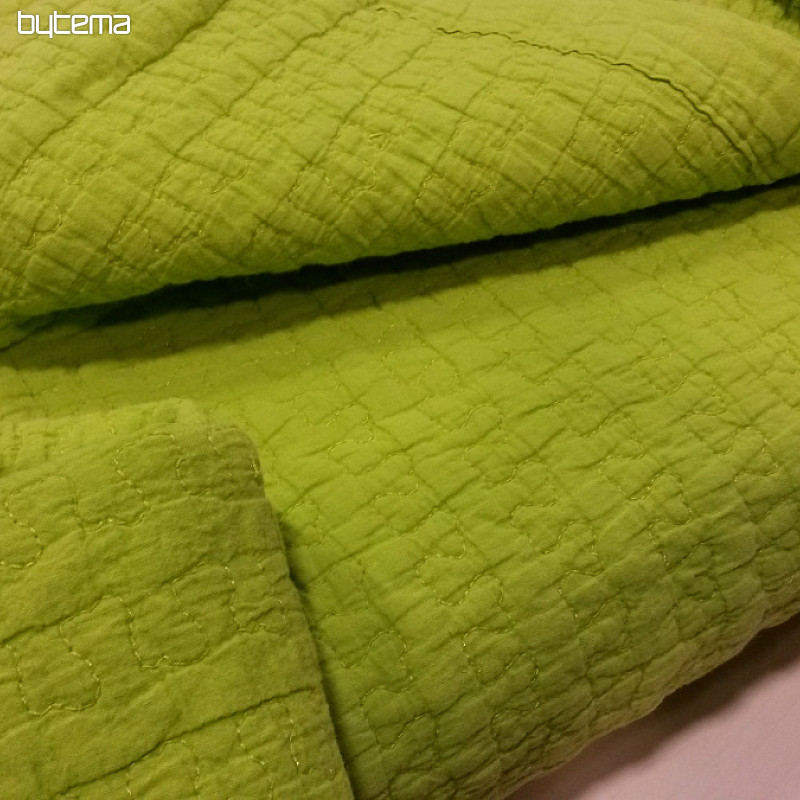 Prehoz na posteľ UNI zelený set s obličkami