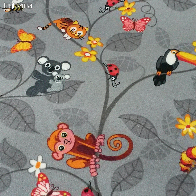 Detský koberec HAPPY TREE sivý 90