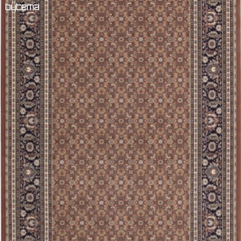 Vlnený klasický koberec ORIENT růžový celoplošný vzor