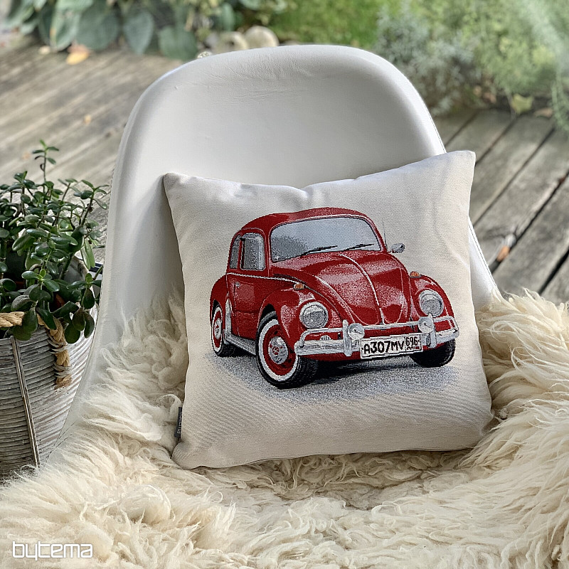 Gobelínový obliečka na vankúš VW BROUK ČERVENÝ