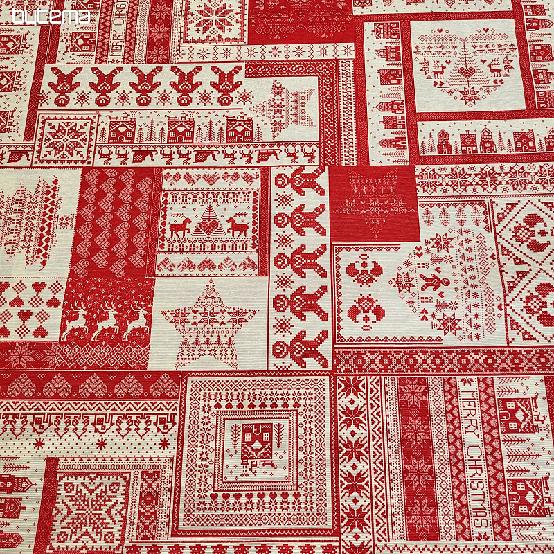 Vianočná dekoračná látka ORNAMAYO