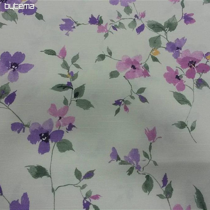 Dekoračná látka OFELIA kvet - fialový