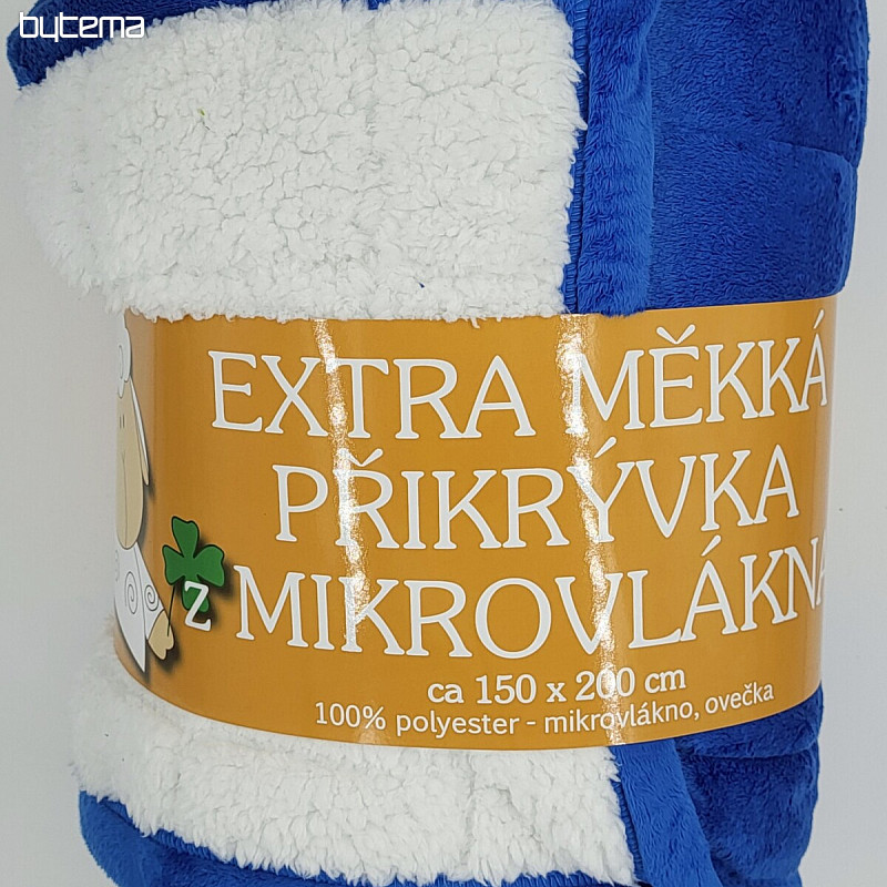 deka z mikrovlákna EXTRA Mekka OVEČKA prešiv modrá