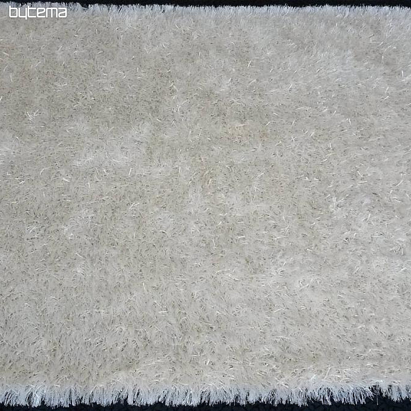 Kusový koberec SHINE bílý lesk 140/200