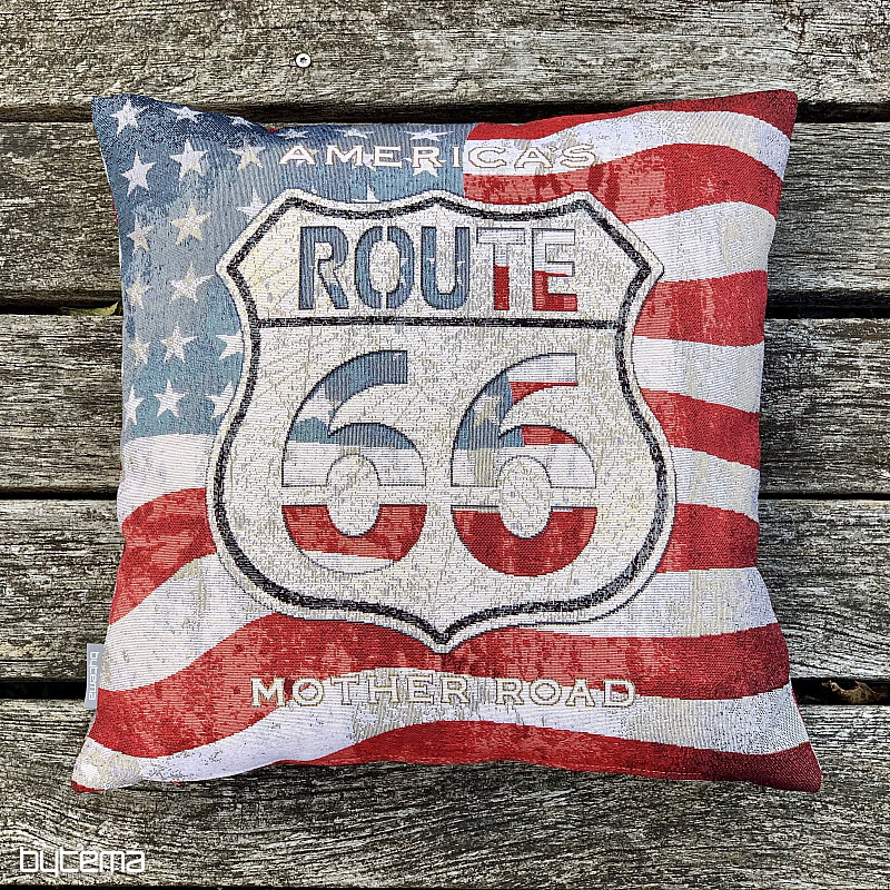 Gobelínová obliečka na vankúš ROUTE 66