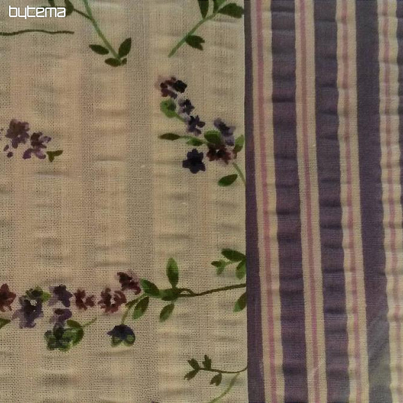 Posteľné obliečky bavlnený krep Provence 140x200, 70x90 levanduľa fialová