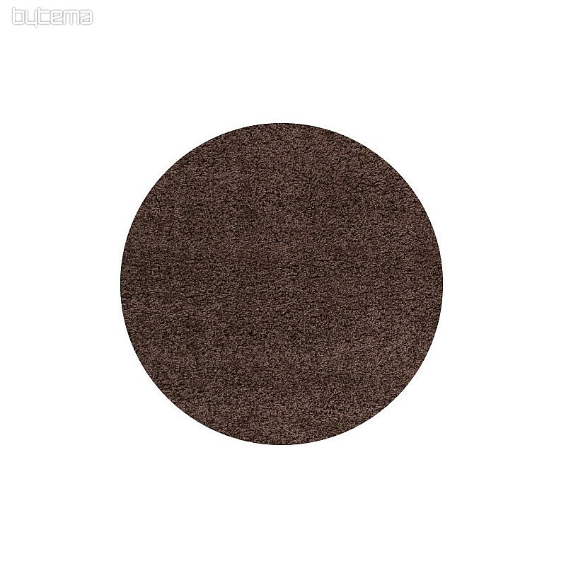 Okrúhly koberec SHAGGY GALA hnedý