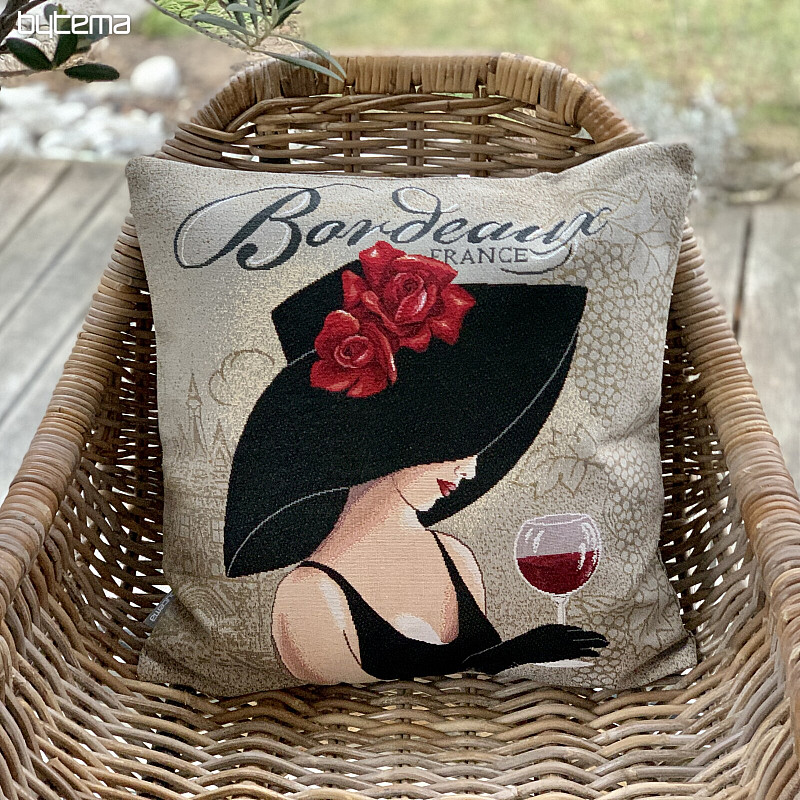 Gobelínový obliečka na vankúš LADY BORDEAUX