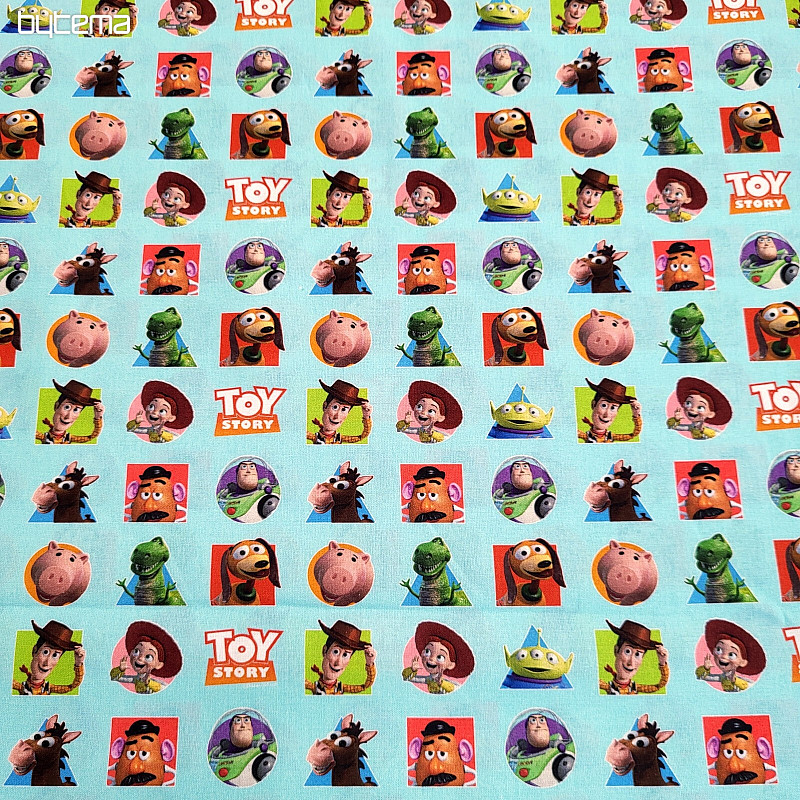 Bavlnená látka TOY STORY PATCH