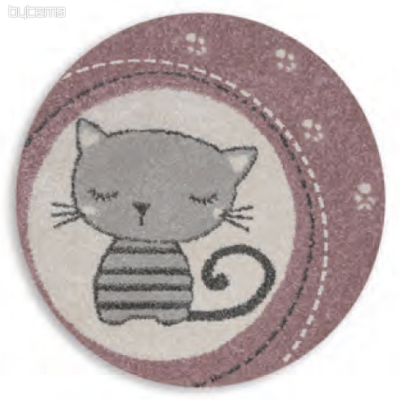 Detský guľatý koberec ROMA mačky