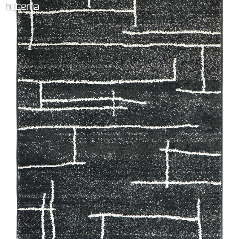 Kusový koberec DOUX maliarske plátno čiary tmavo šedá