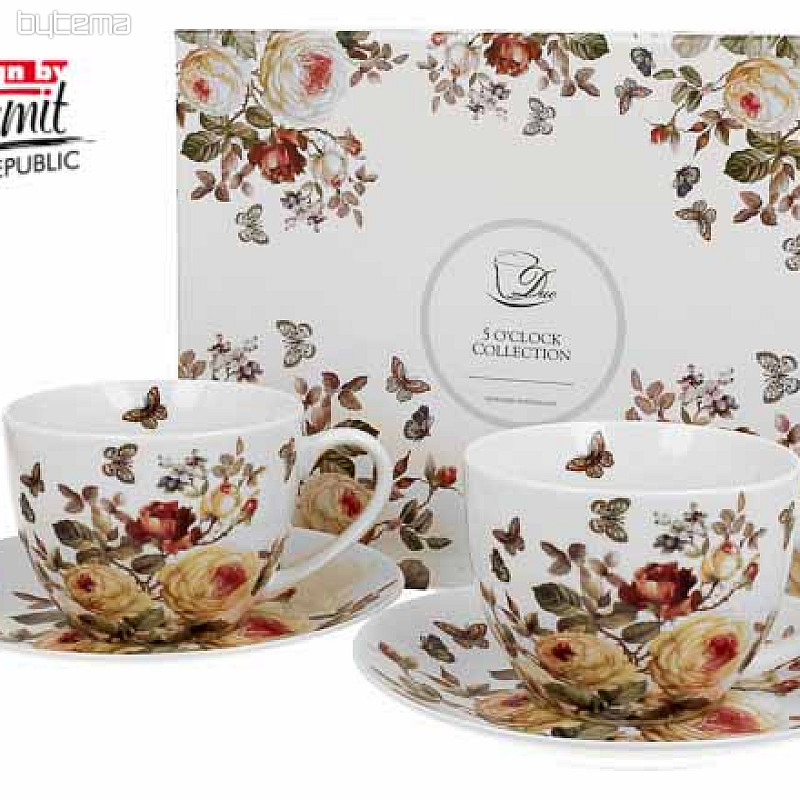 Porcelánové hrnčeky na espresso set RUŽA