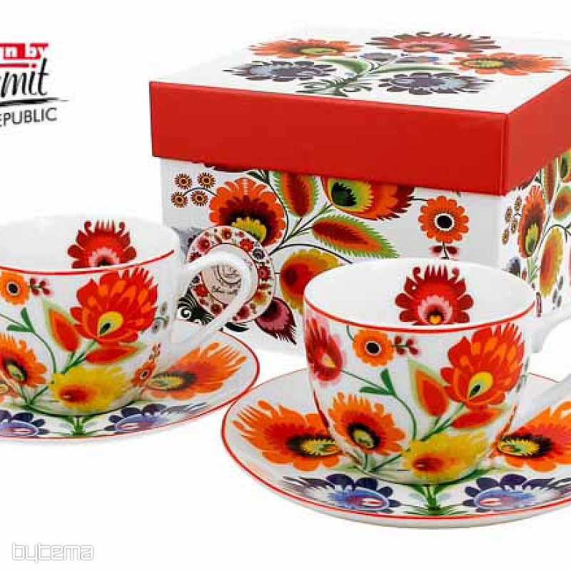 Porcelánové hrnčeky na espresso set 2 ks Lowic espresso Sapo