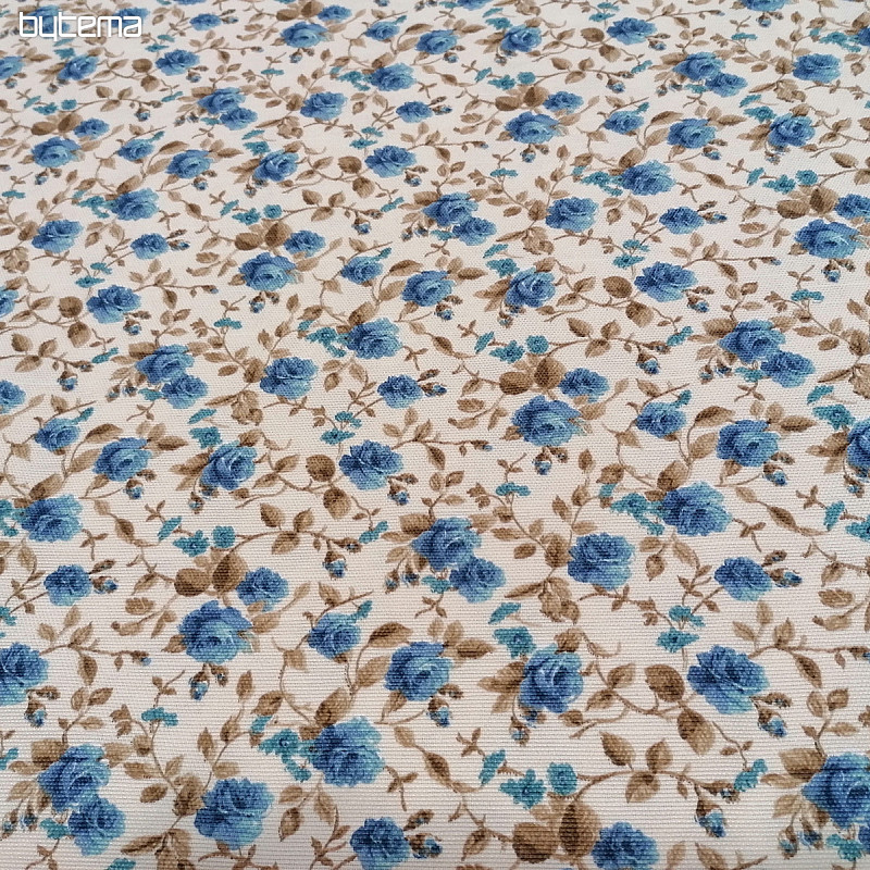 dekoračná látka LAURA - kvety malé modré
