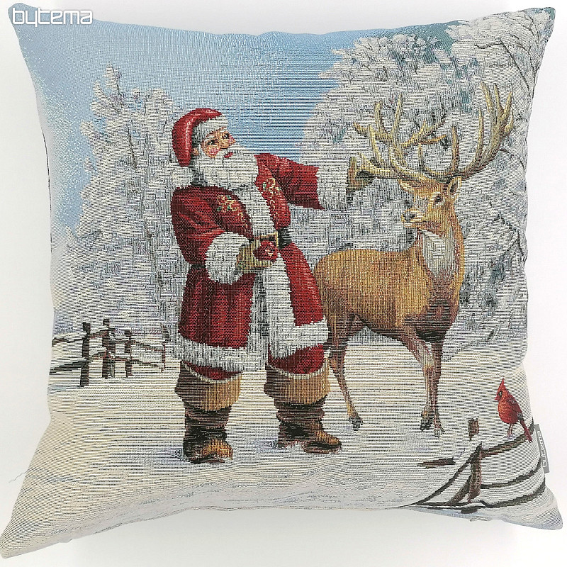 Vianočný gobelínový povlak SANTA S JELENY