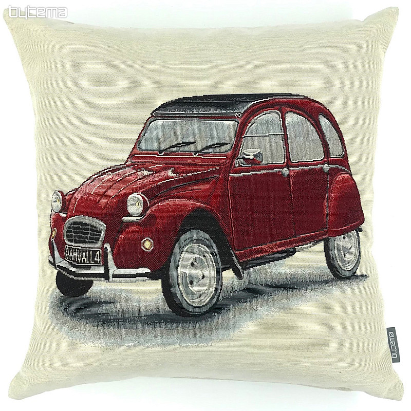 Gobelínová obliečka na vankúš Citroën 2CV red