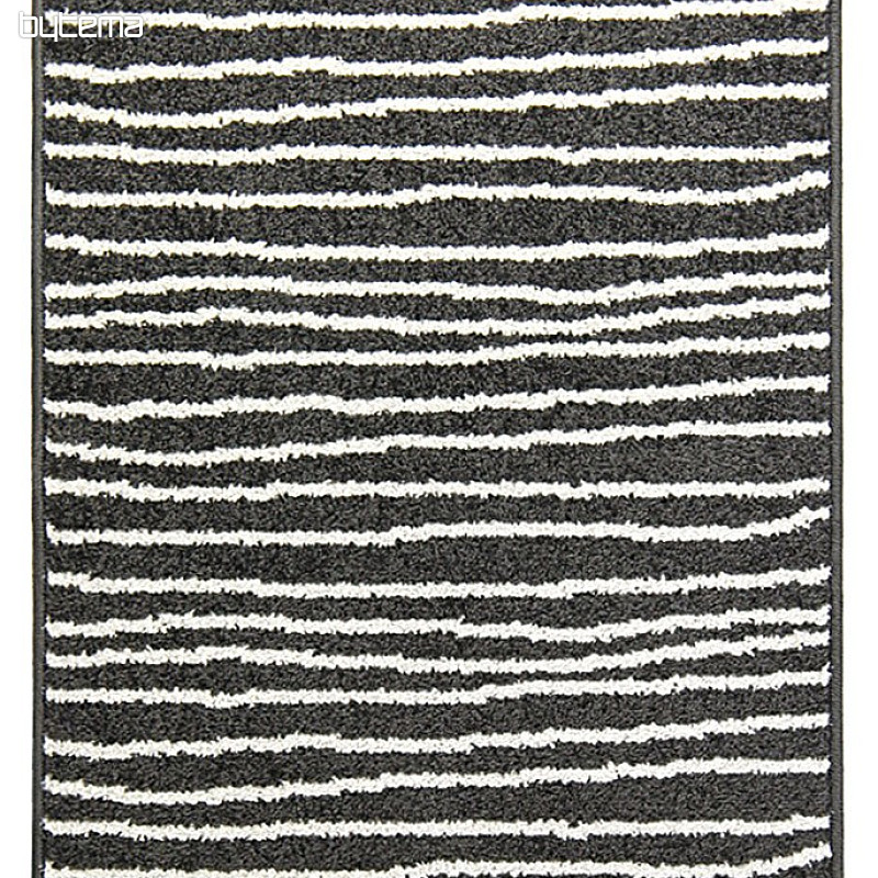 Kusový koberec LOTTO pruhy čierna / biela