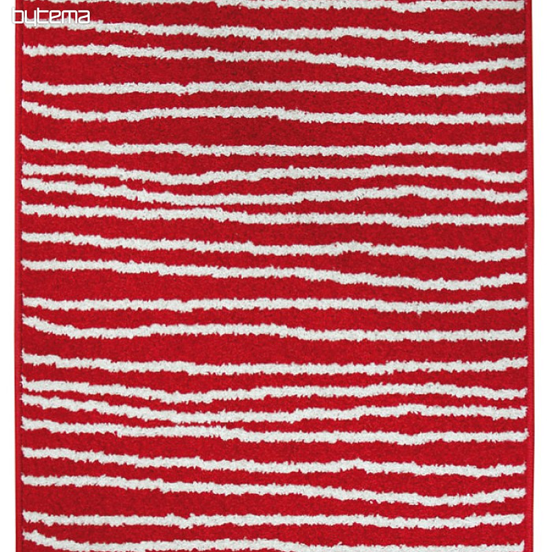 Kusový koberec LOTTO pruhy červená / biela