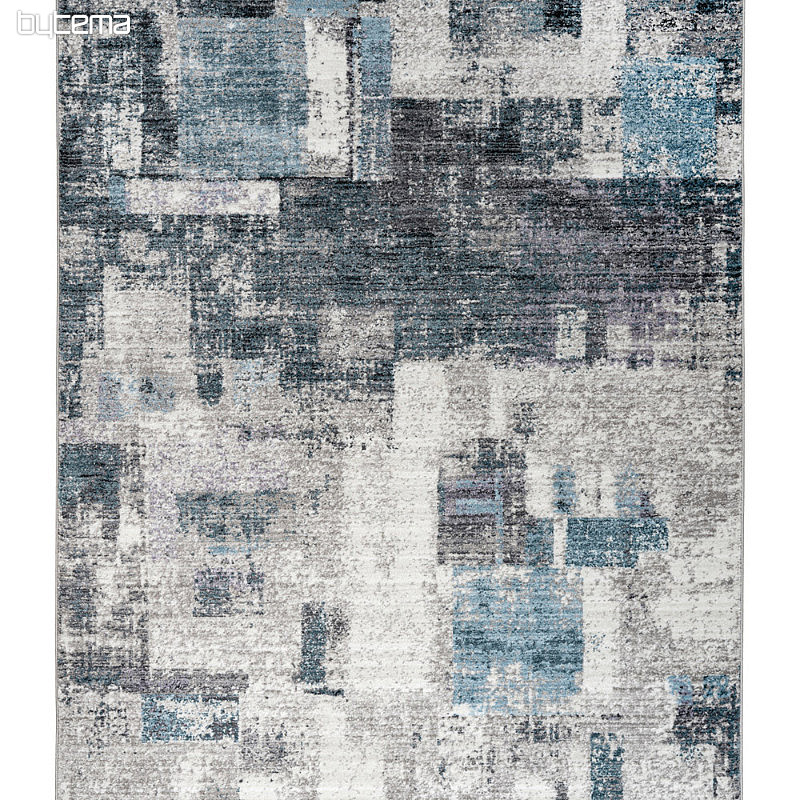 Moderný koberec MEDELLIN 407 strieborný/modrý