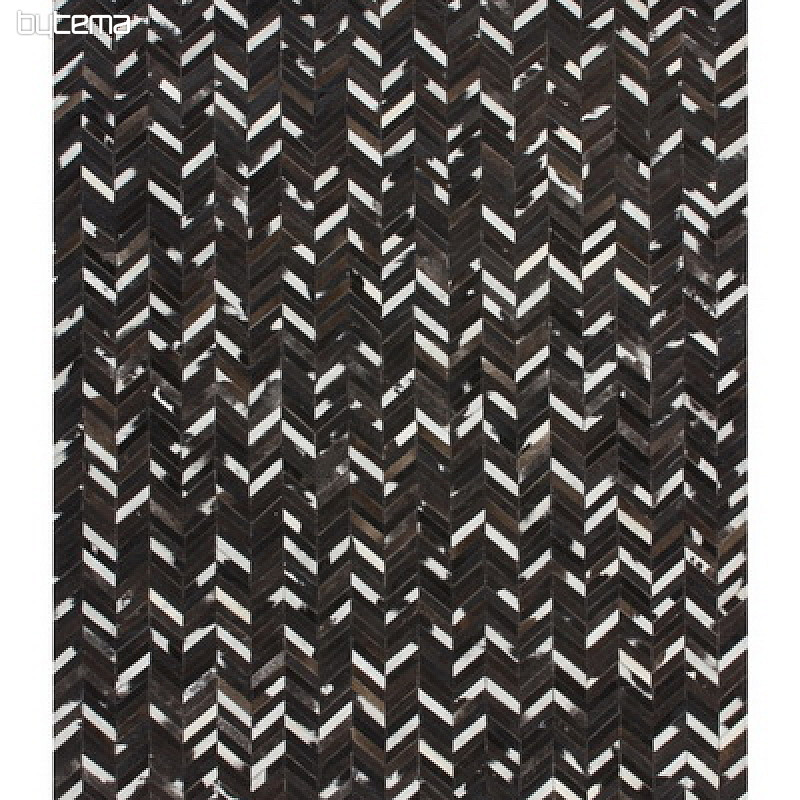 Kožený koberec PATCHWORK 852 hnedý