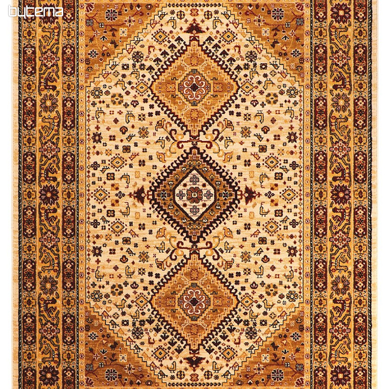 Luxusné vlnené koberec PRAGUE geometrický béžový