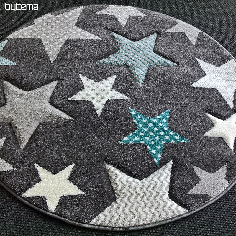 Detský guľatý koberec PASTEL Hviezdy