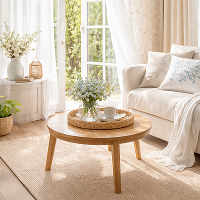 Domov, ktorý dýcha: Ako na jar pracovať so svetlom a textíliami