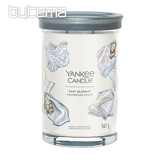 sviečka YANKEE CANDLE vôňa SOFT BLANKET TUMBER VEĽKÝ 2 KNOTY