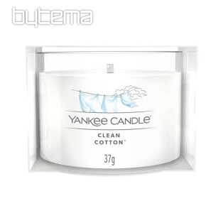 sviečka YANKEE CANDLE vôňa CLEAN COTTON V SKLE 37g