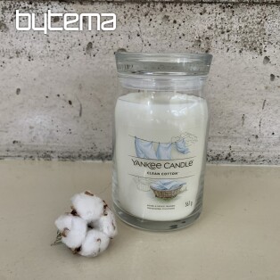 sviečka YANKEE CANDLE vôňa CLEAN COTTON SKLO VEĽKÉ 2 KNOTY