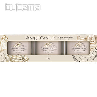 sviečka YANKEE CANDLE vôňa WARM CASHMERE SADA 3 kusov