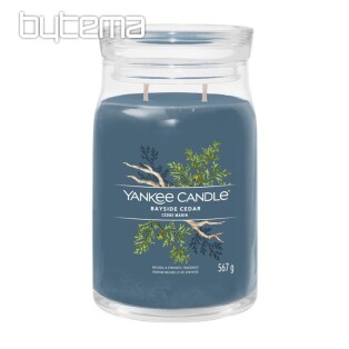 sviečka YANKEE CANDLE vôňa BAYSIDE CEDAR SKLO VEĽKÉ 2 knôty