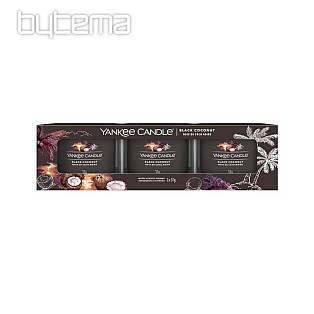 sviečka YANKEE CANDLE vôňa BLACK COCONUT SADA 3 kusov