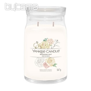 sviečka YANKEE CANDLE vôňa WEDDING DAY SKLO VEĽKÉ 2 knôty