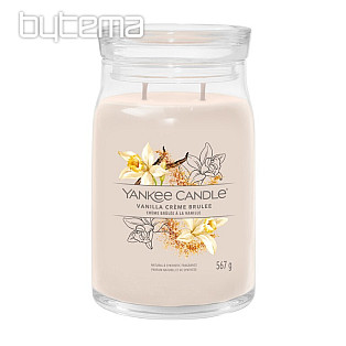 sviečka YANKEE CANDLE vôňa VANILLA CREME BRULÉE VEĽKÉ SKLO 2 knôty