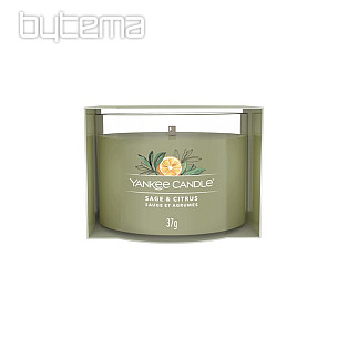 sviečka YANKEE CANDLE vôňa SAGE a CITRUS SKLO 37g