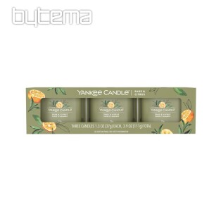 sviečka YANKEE CANDLE vôňa SAGE a CITRUS SADA 3 kusov